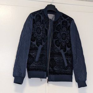 Anthropologie Clemens Burnout Quilted Bomber